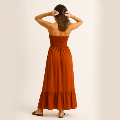 Robe bustier Terracotta