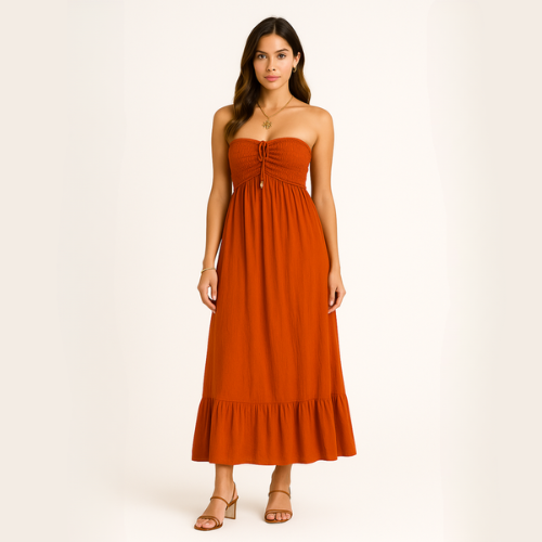 Robe bustier Terracotta